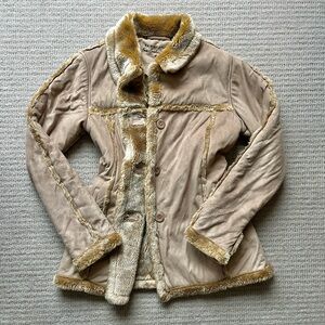 Faux shearling fur coat